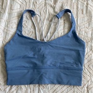 Lululemon Longline Sports Bra in Light Blue